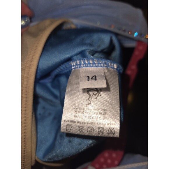 Ice skating Princess Theme with cute bow back -  Figure Skating Dress. size 14 - Picture 10 of 10